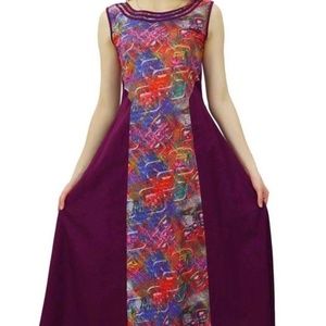 Authentic MAXI  Indian Dress - Purple  Fist Size 18   NEW NWOT